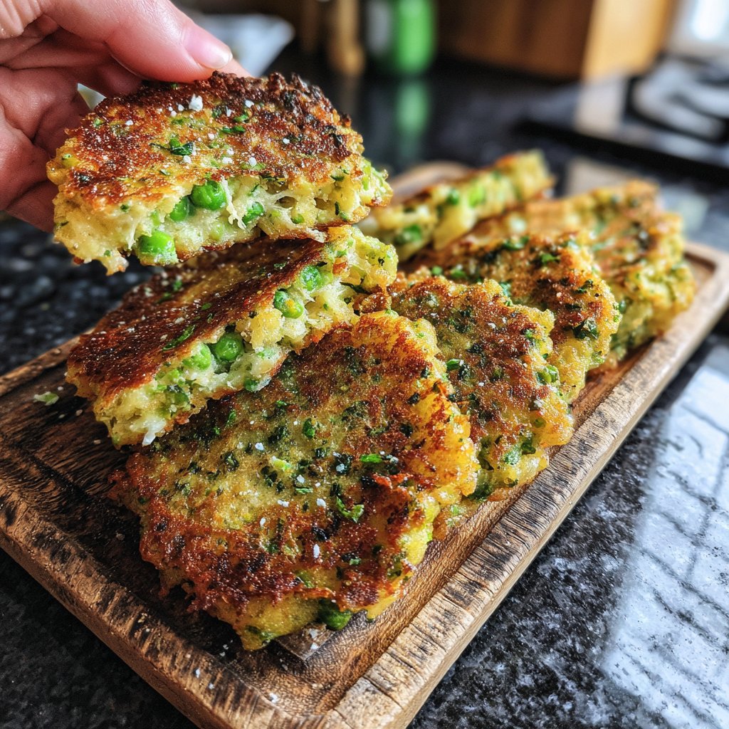 Pea and Parmesan Fritters