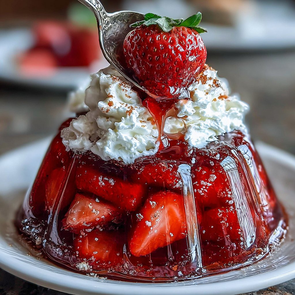 Strawberry Jello Cup Dessert
