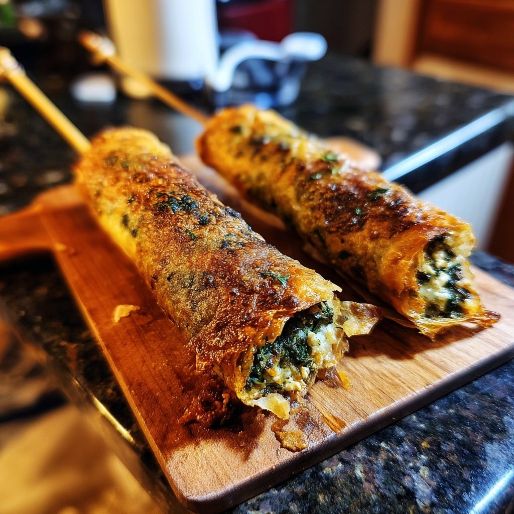 Greek Spinach Pies on Sticks
