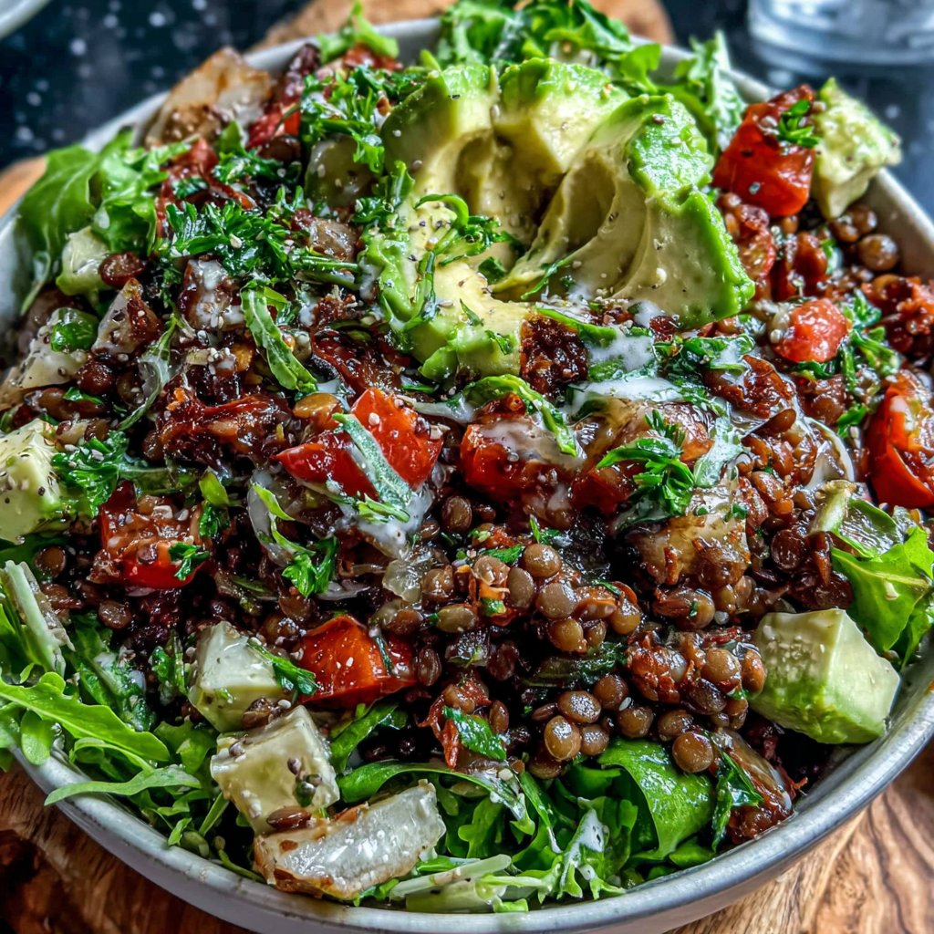 Lentil Taco Salad Bowl
