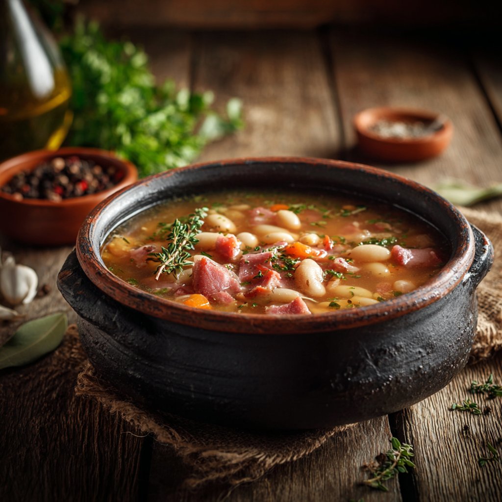One Pot Ham and Bean Soup